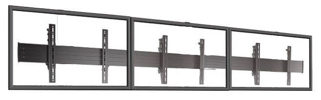 Soporte videowall de pared para 3 pantallas 1x3